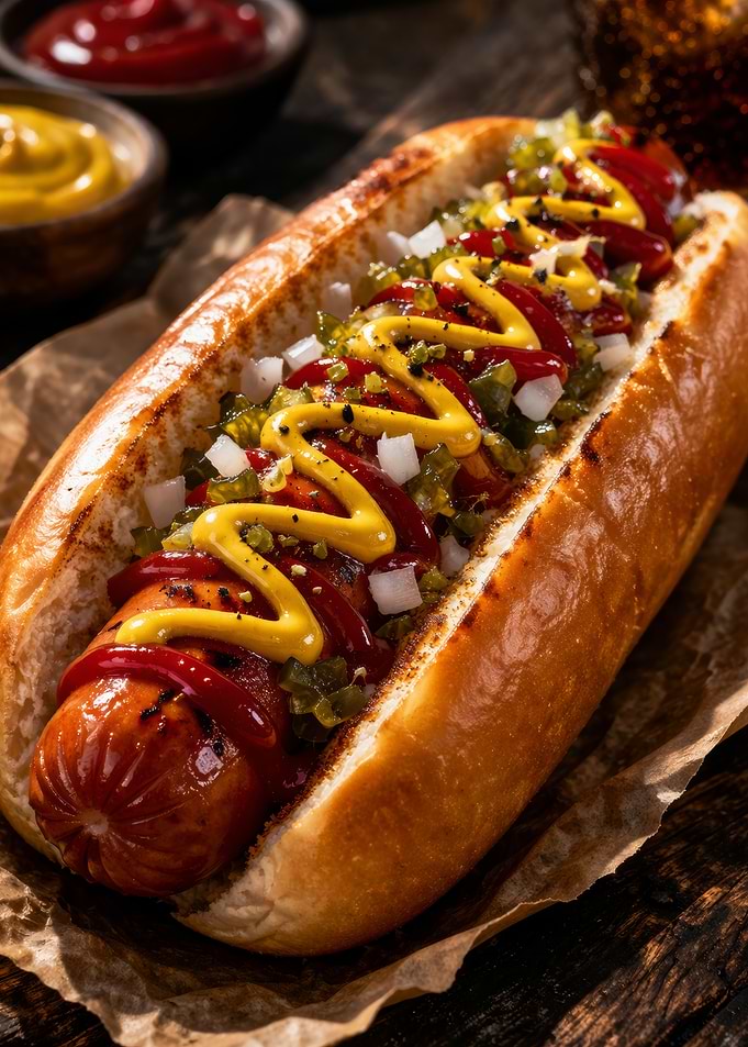 Classic Hot Dog with Toppings