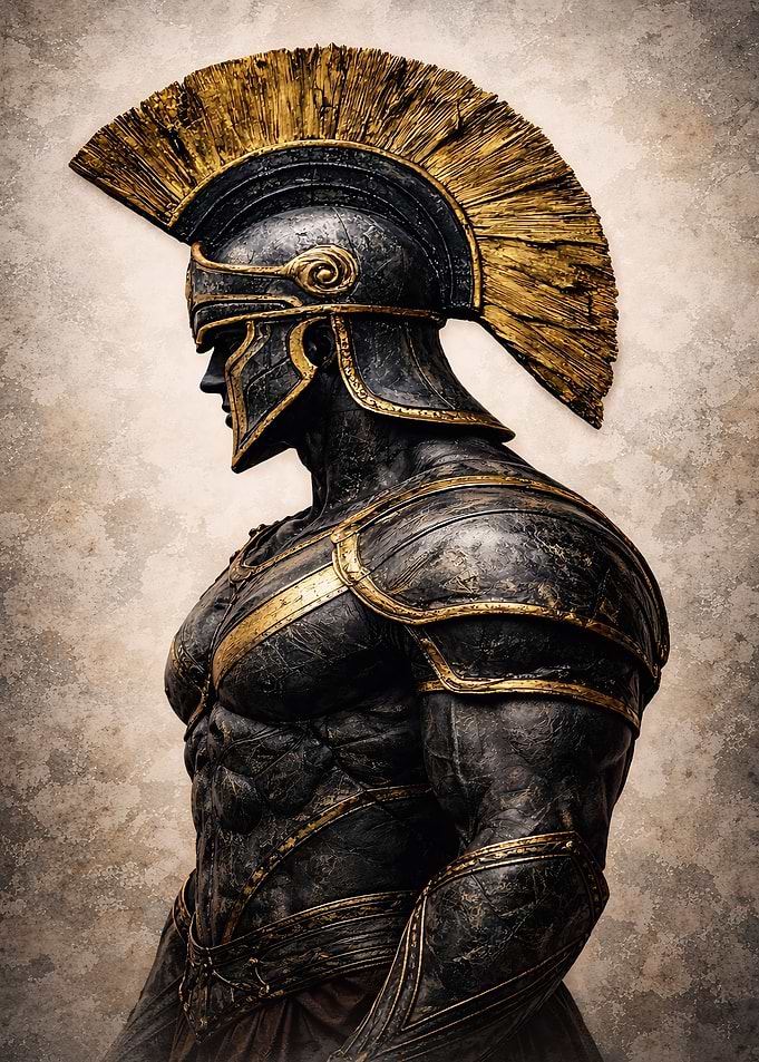 Spartan Warrior in Armor