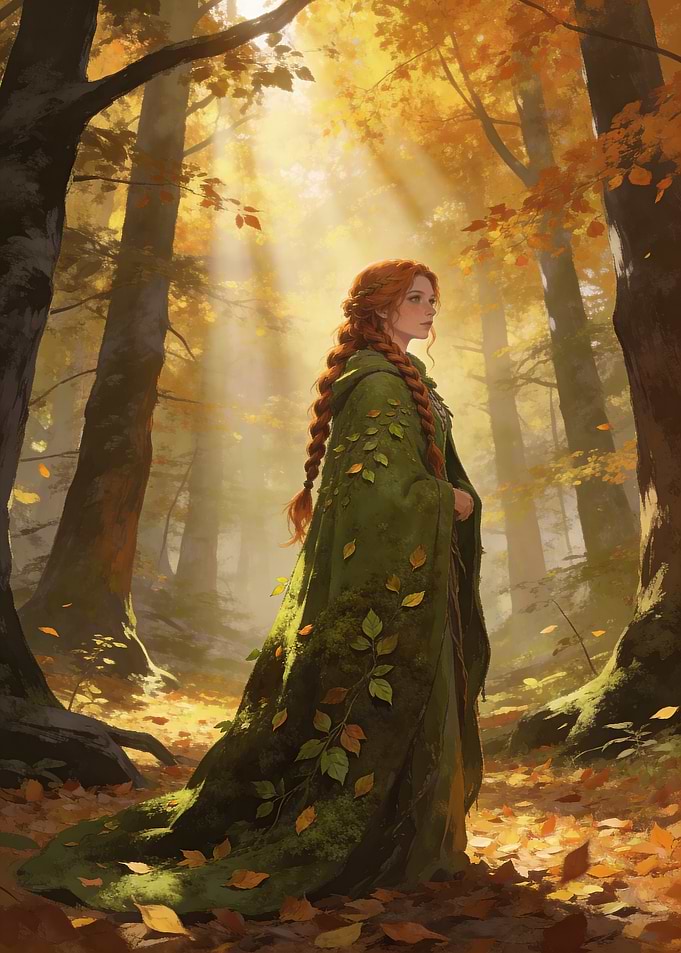 Woman in a forest