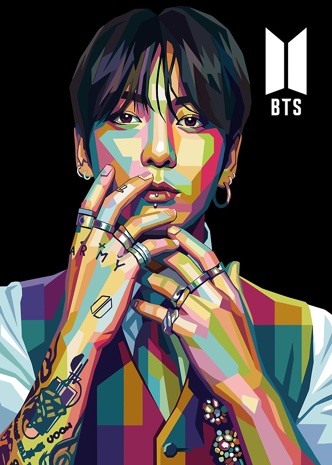 BTS Jungkook Pop Art Portrait