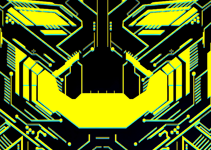 Cyberpunk Circuit Board Abstract