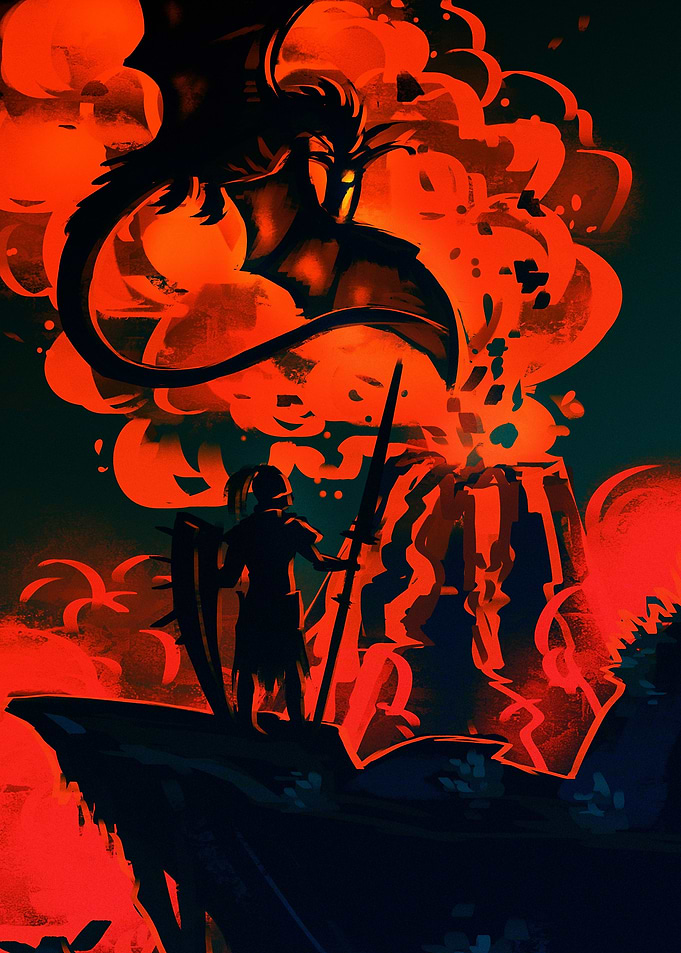 Dragon Over Volcano