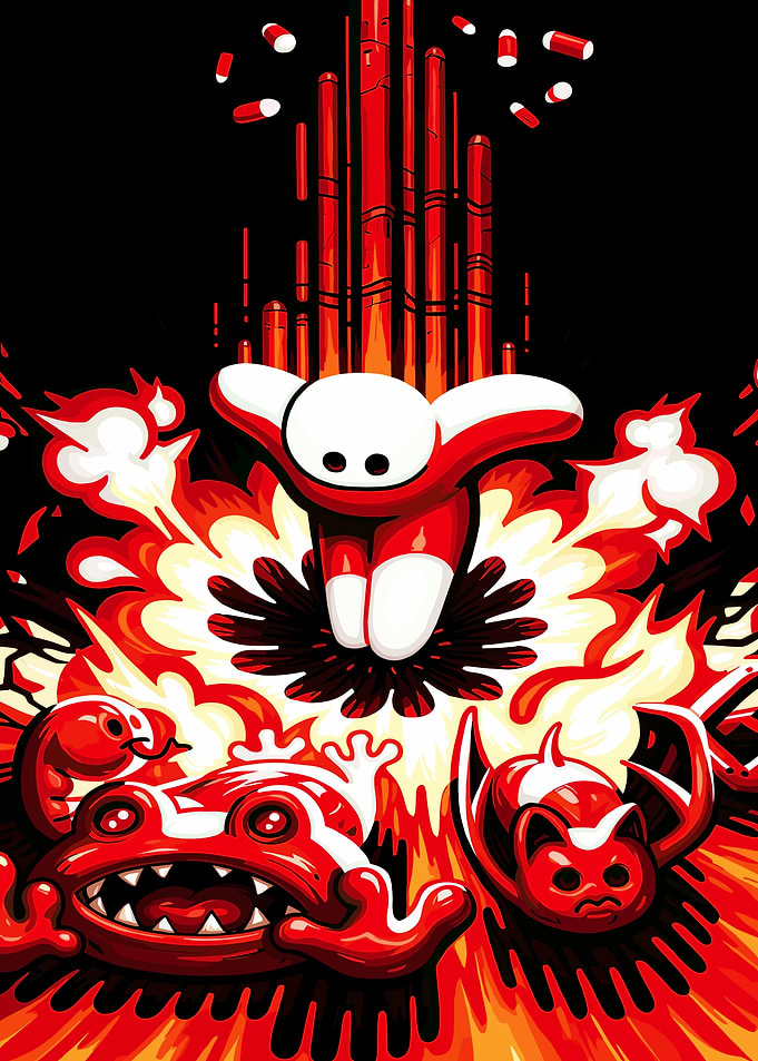 Downwell Game Cover