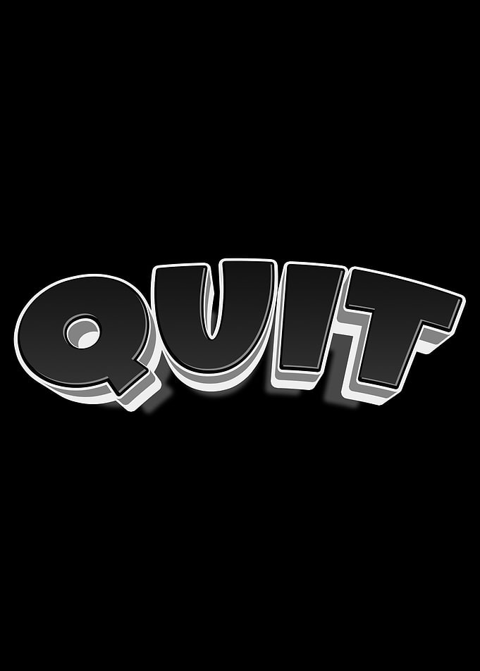Quit Text Art