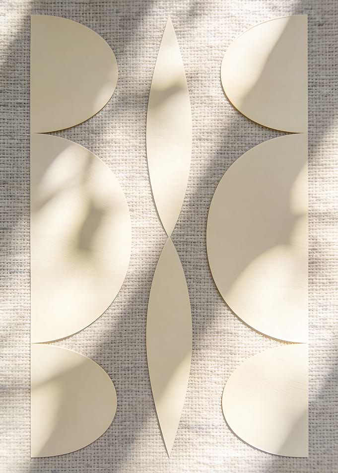 Abstract Geometric Wood Wall Art