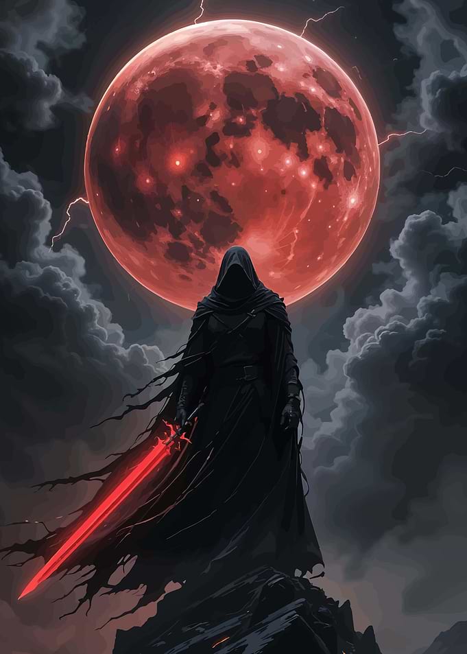Grim Reaper with Red Lightsaber
