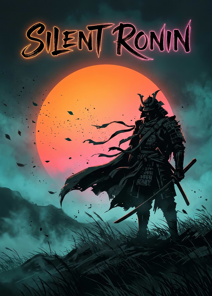 Silent Ronin Samurai Sunset