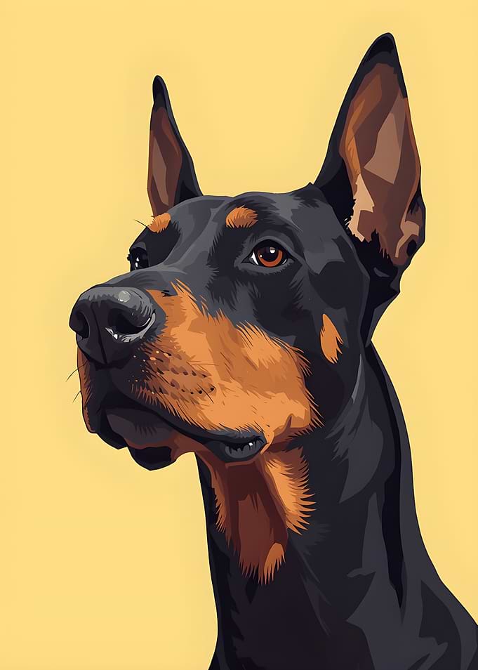 Majestic Doberman Pinscher Portrait
