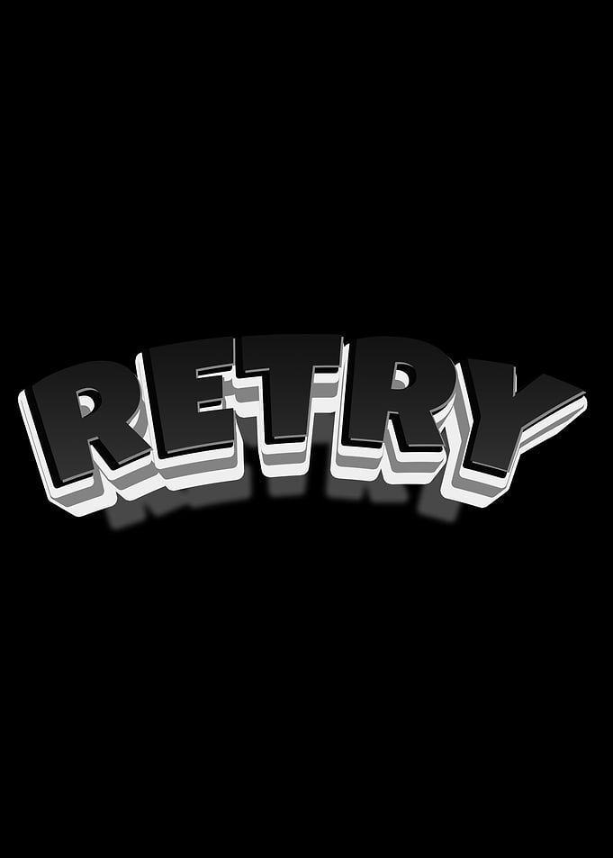 Retry text art