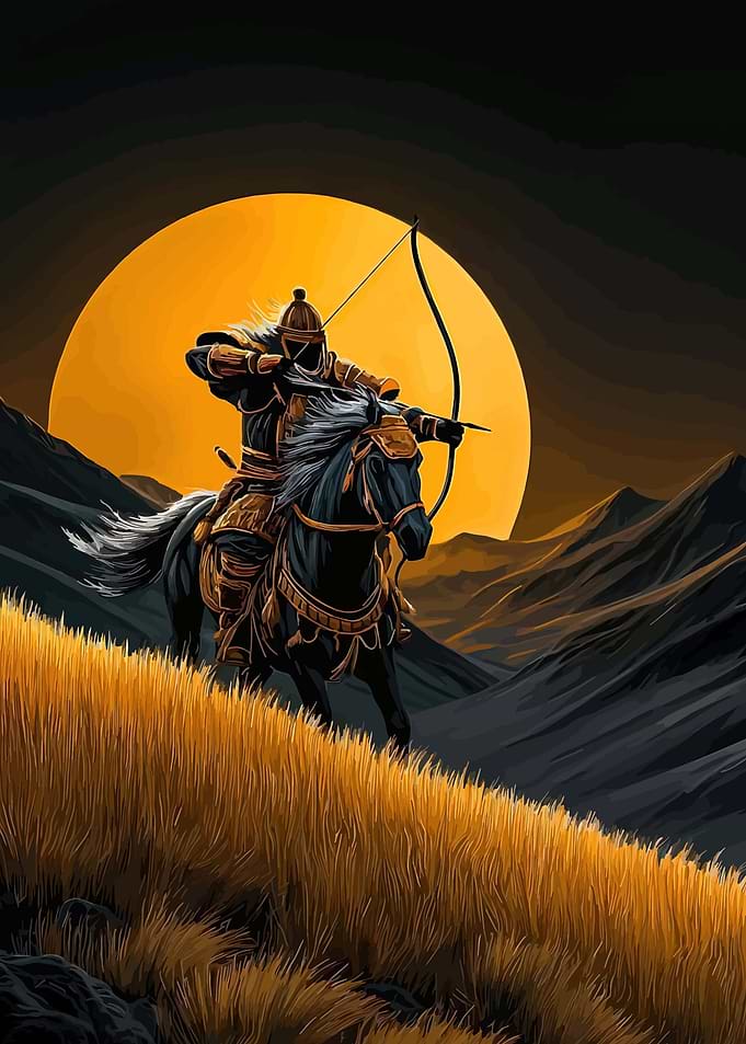 Warrior Archer on Horseback