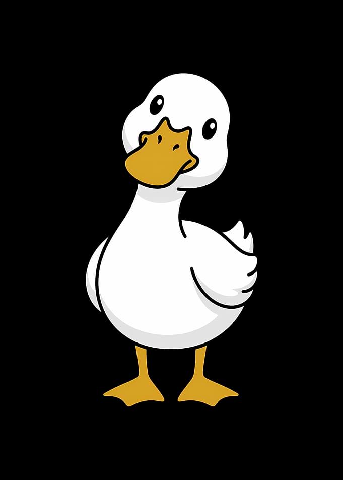 Cute cartoon duckling