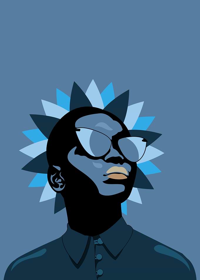 Stylized Portrait of a Person with Sunglasses
