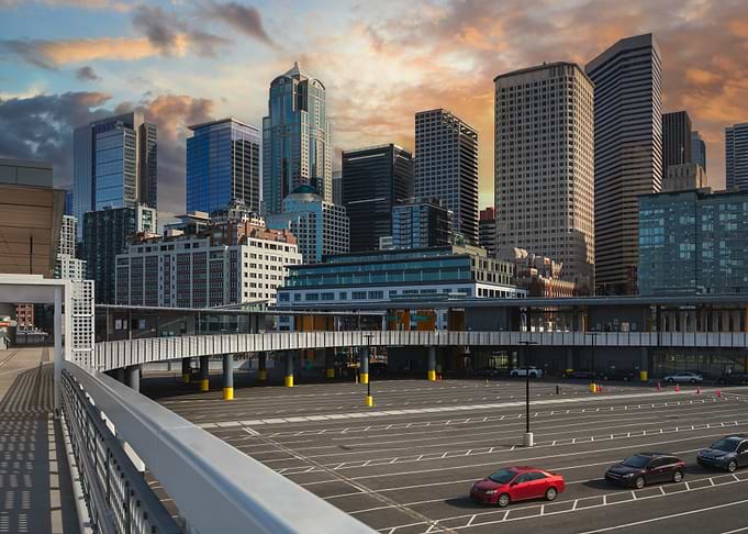 Downtown Glow from the Departure Deck Cinematic Seattle