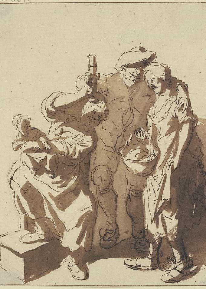 Group of people with a baby