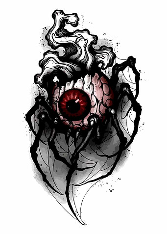 Spider Eye with Smoke