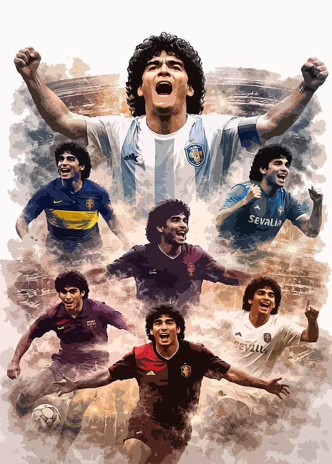 Diego Maradona Football Montage