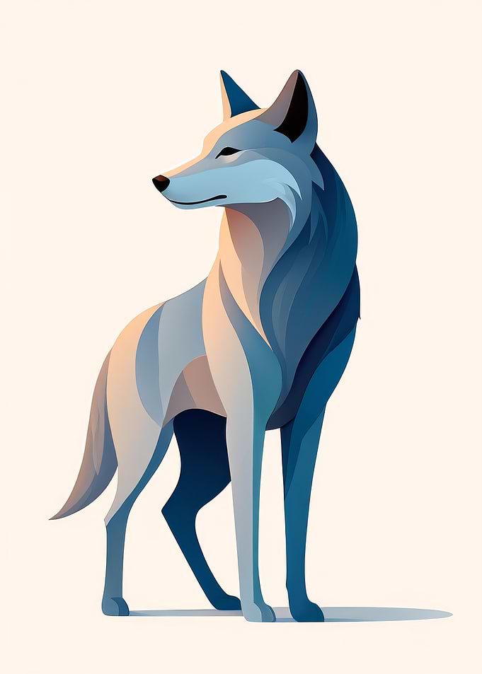 Stylized Wolf Illustration