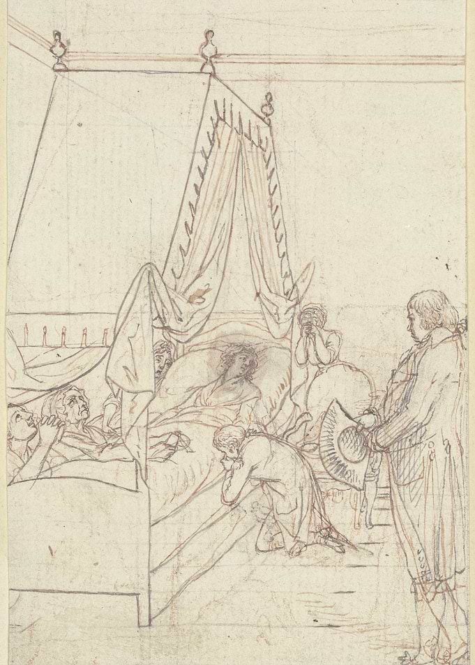 Scene of Illness and Mourning