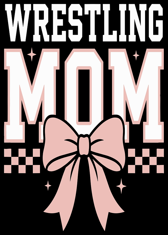 Wrestling Mom with Pink Bow