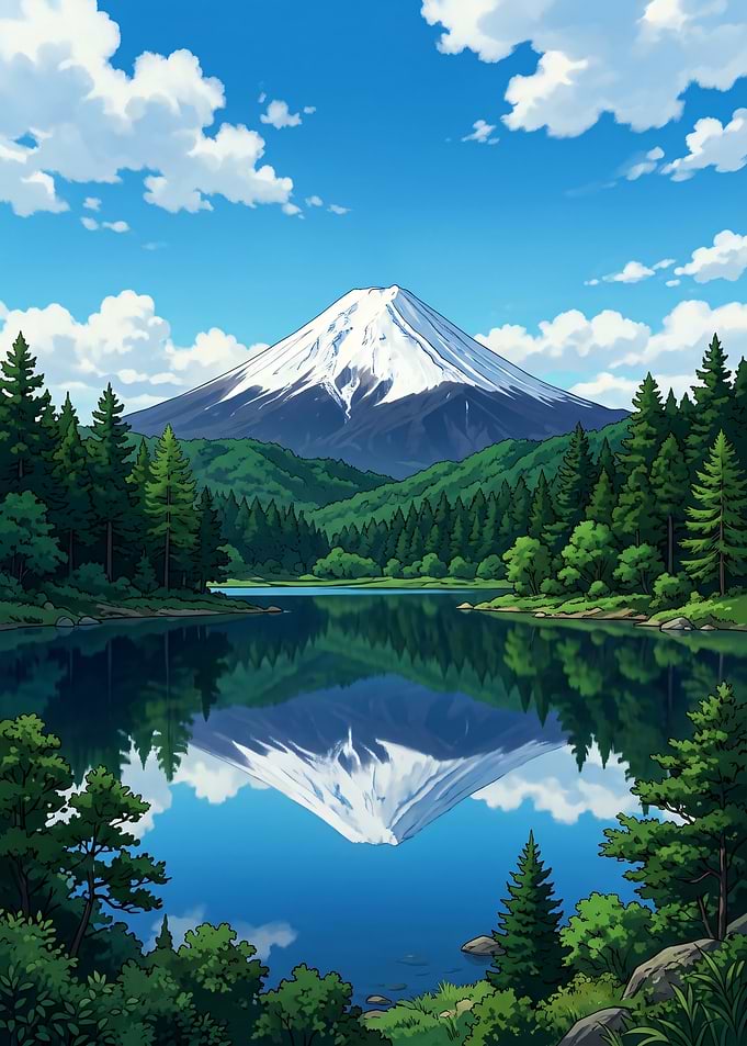 Serene Mountain Lake Reflection