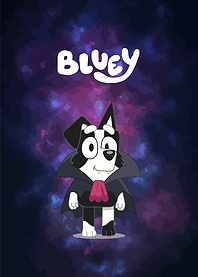 Bluey as a Vampire in Galaxy