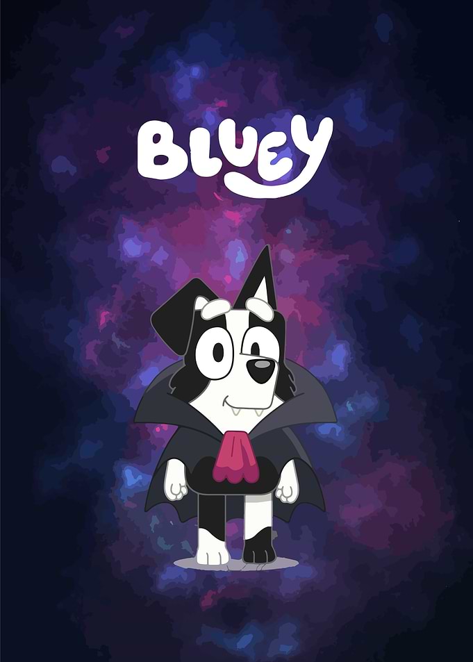 Bluey as a Vampire in Galaxy