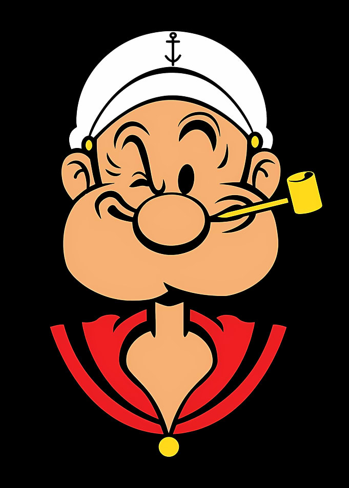 Popeye the Sailor Winking with Pipe