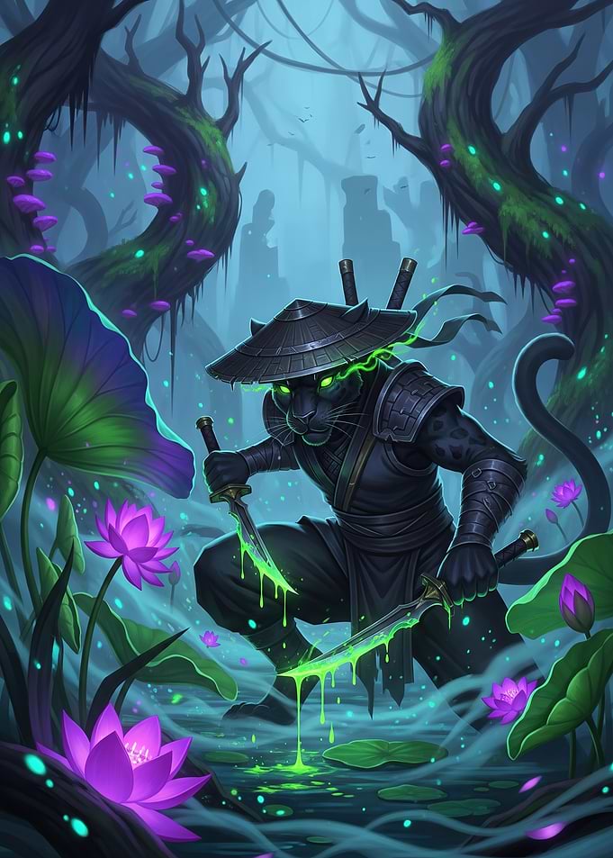 Ninja Panther in Mystical Swamp