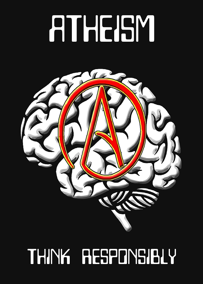Atheism Brain Symbol Think Responsibly