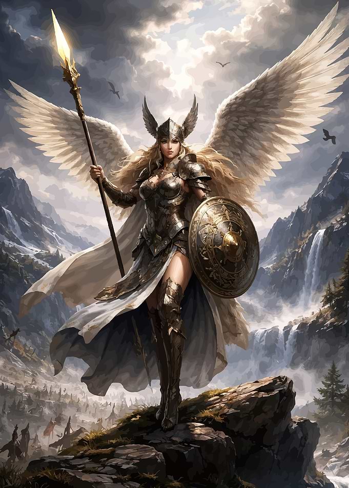 Valkyrie Warrior with Spear and Shield