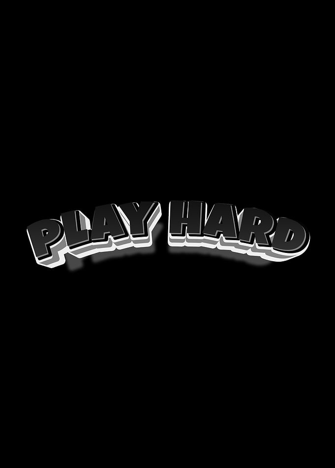 Play Hard Text Art