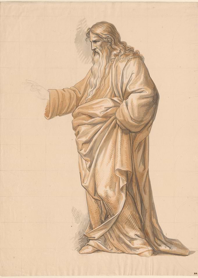 Biblical Figure with Flowing Robes