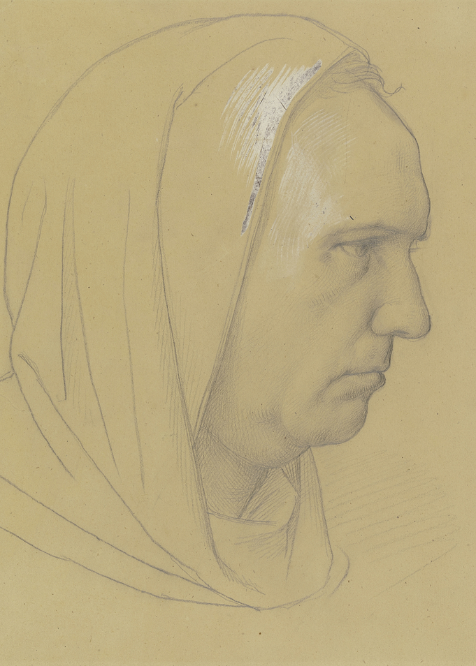 Pencil Sketch of a Man in a Hood