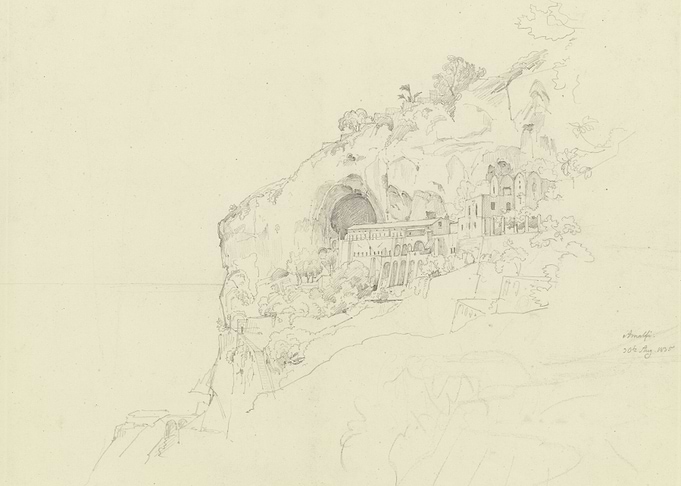 Pencil Sketch of Cliffside Village