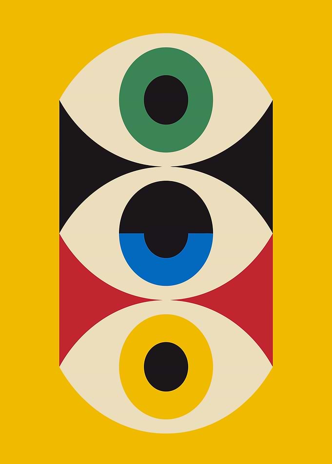 Abstract Eyes Traffic Light
