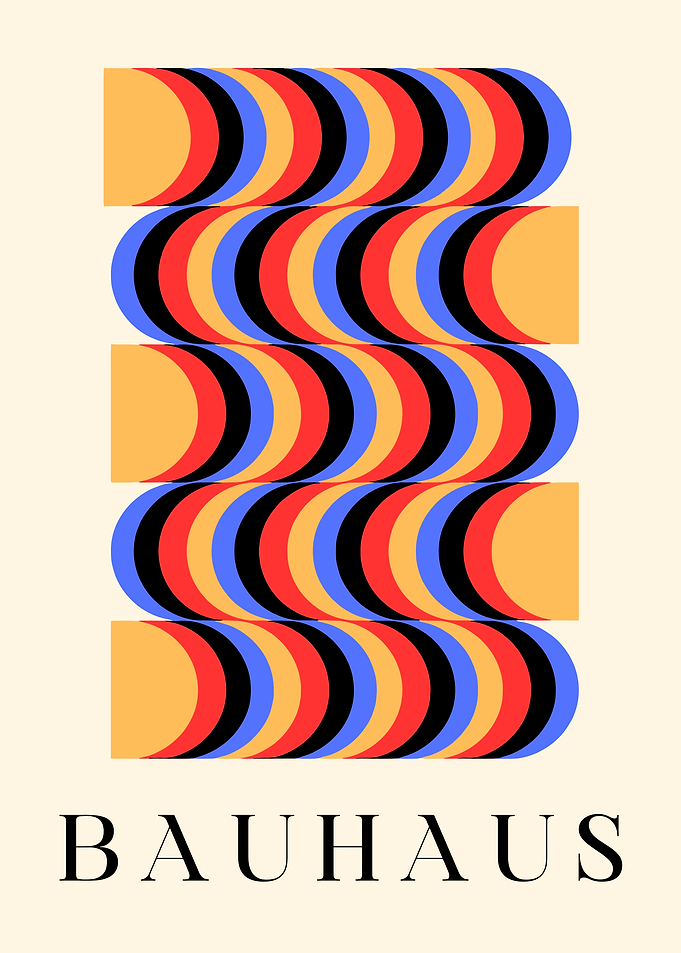 Bauhaus Poster with Geometric Circles