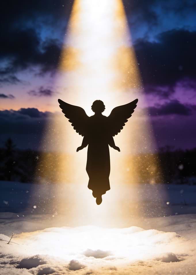Angel in a Beam of Light
