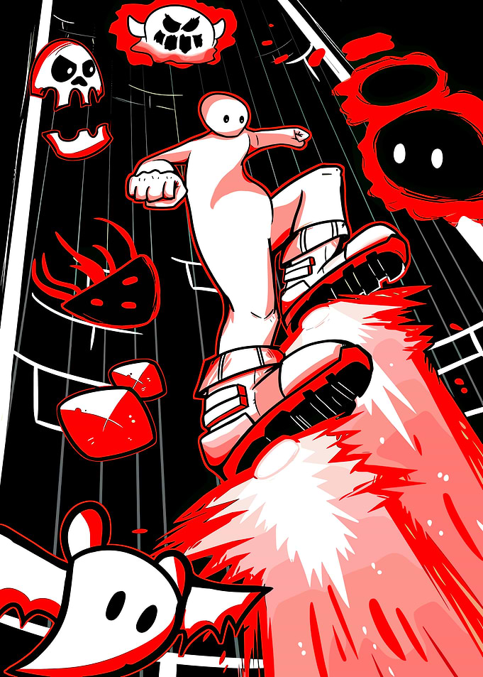 Downwell Character Game