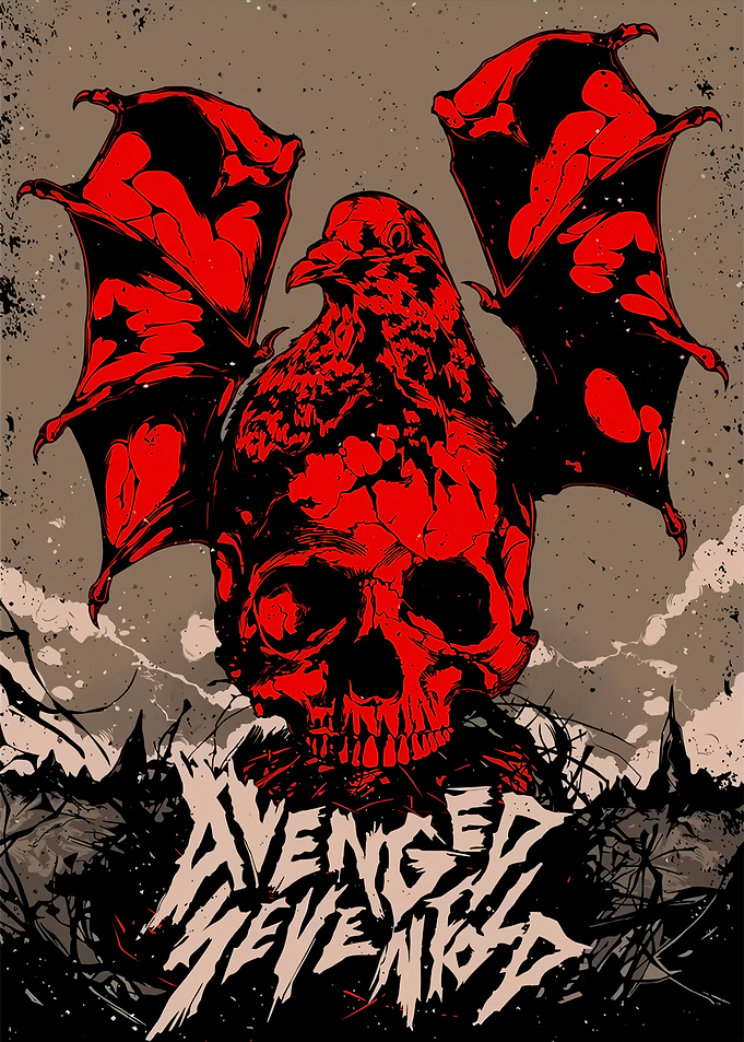 Avenged Sevenfold Skull Pigeon Art