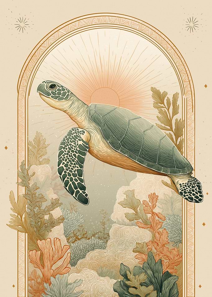 Sea Turtle and Coral Reef Archway