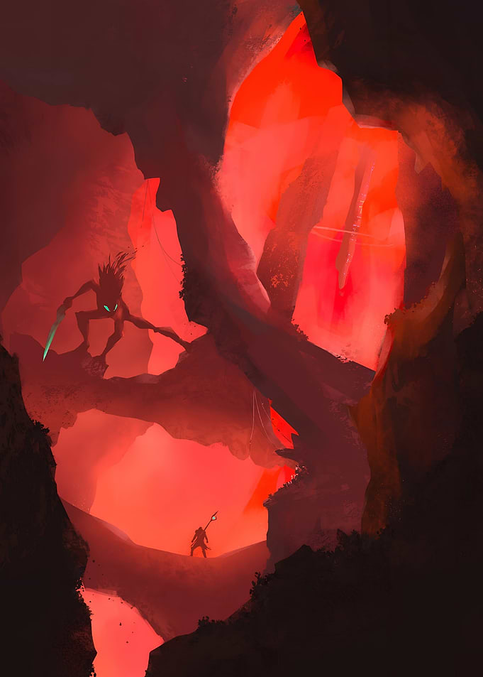 Fantasy Cave Encounter