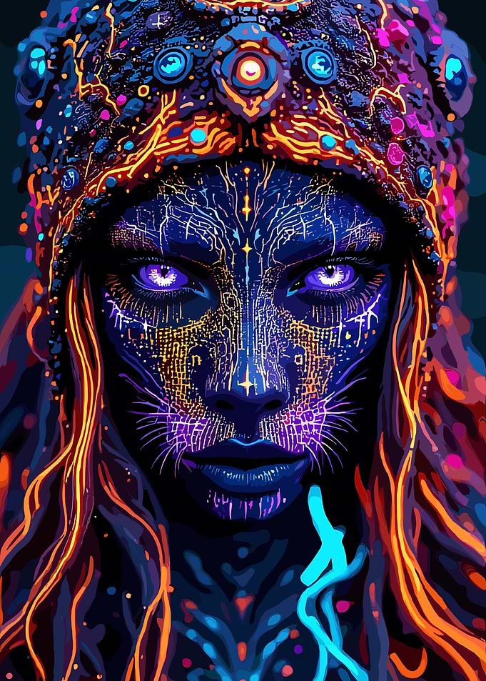 Neon humans jungle