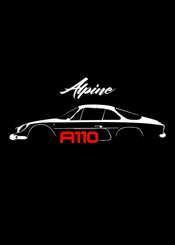 Alpine A110 Car Silhouette
