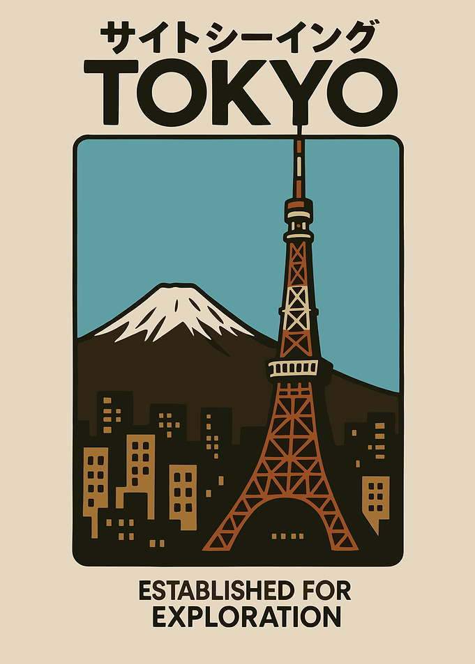 Tokyo Cityscape with Mount Fuji