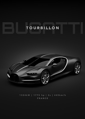 Bugatti Tourbillon - Black Background