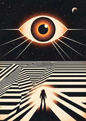 Astronaut in a Cosmic Landscape