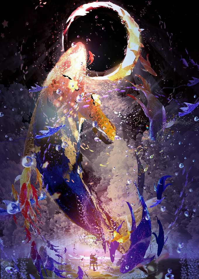 Whales and Celestial Eclipse