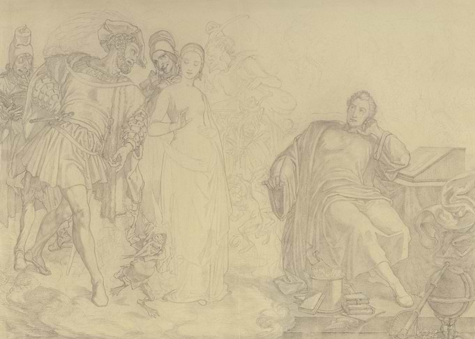 Allegorical Scene with Figures and a Scholar
