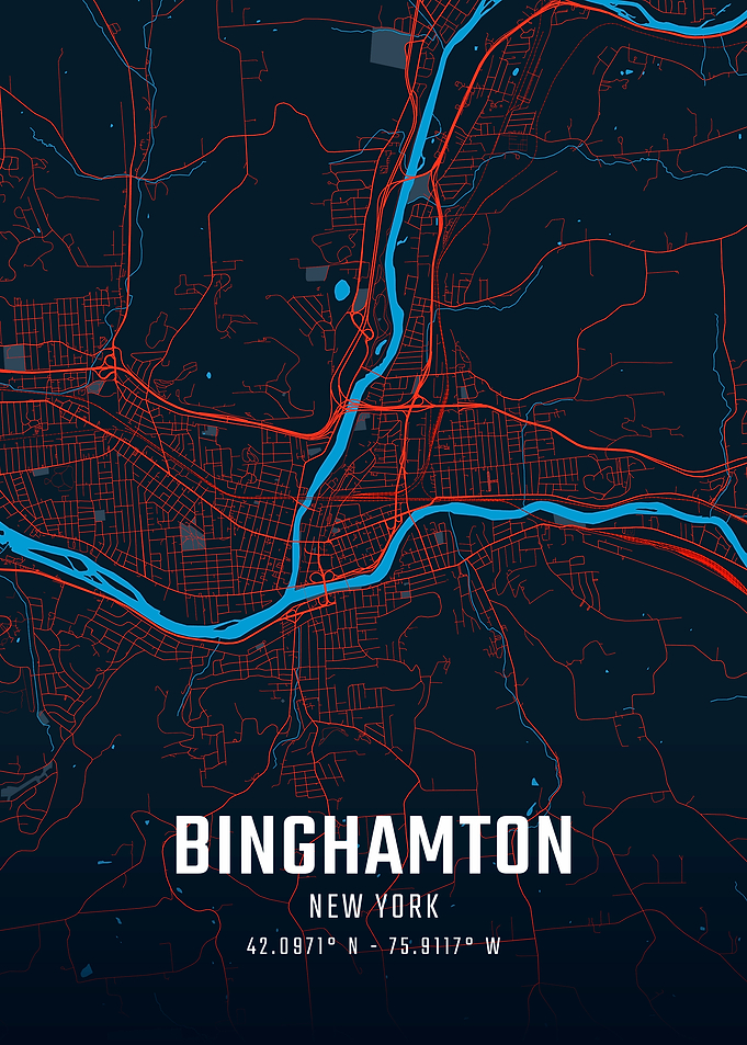 Binghamton New York City Map
