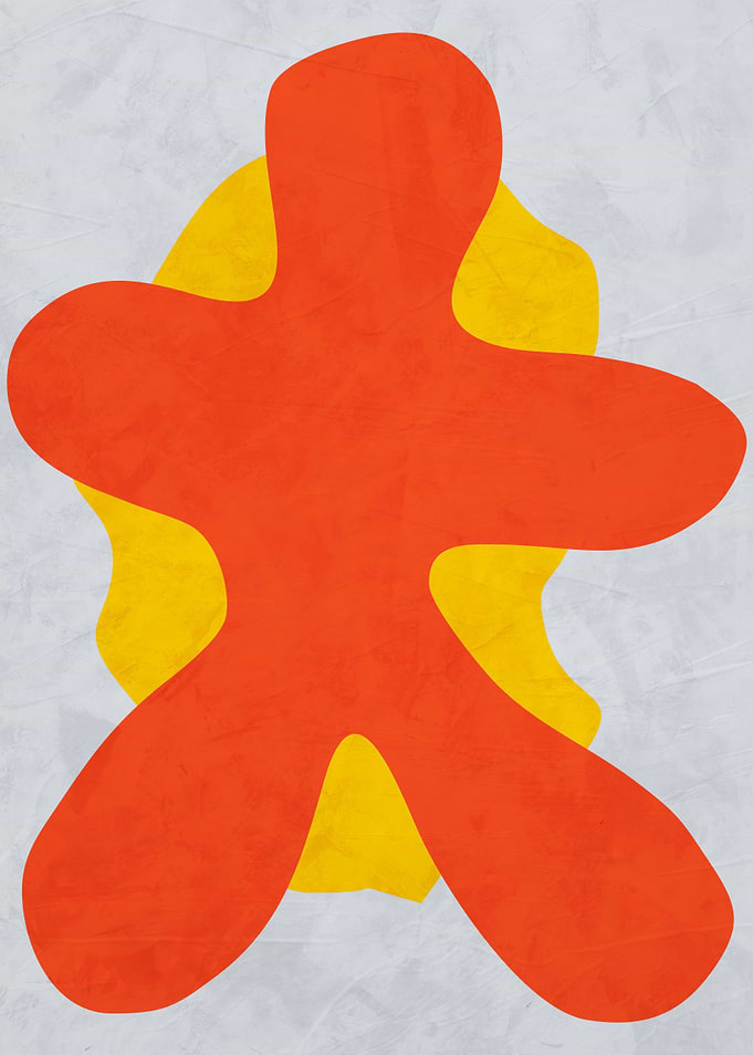 Orange and Yellow Abstract Figure